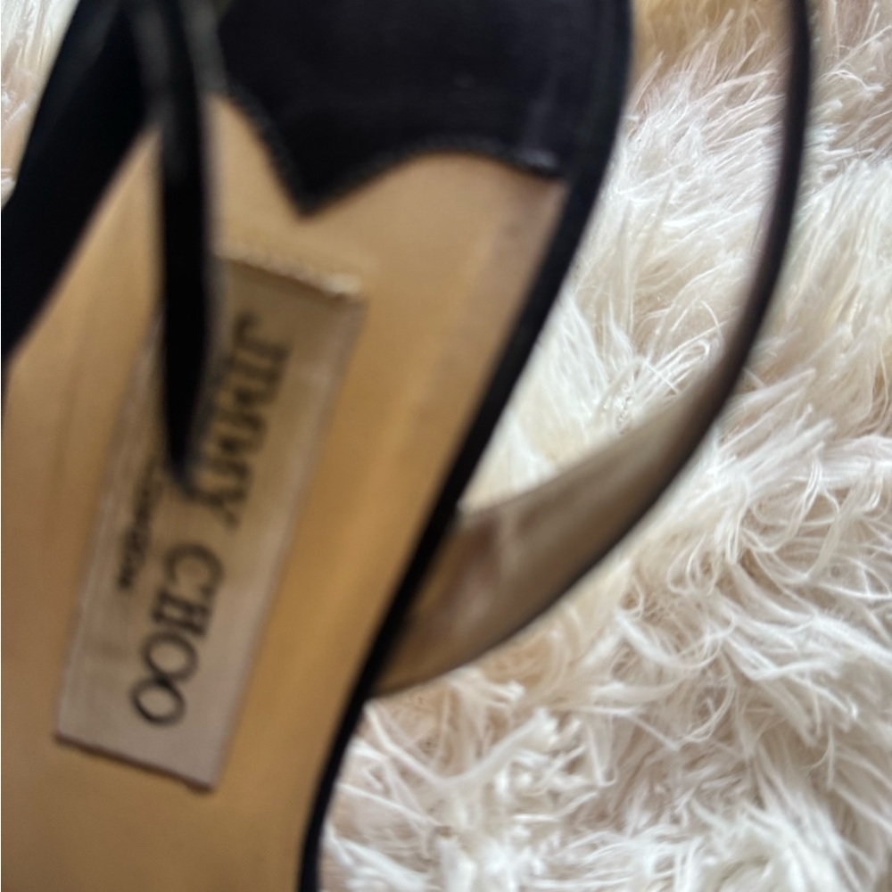Jimmy Choo Black and Gold Heels - Picture 5 of 8
